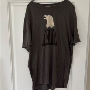 John Varvatos Gray Short Sleeve Tee with Eagle Design